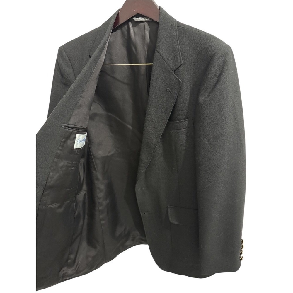 Arnold Palmer Blazer Sport Coat Men‎ 39R Textured Black Gold Crest Buttons - Picture 5 of 13